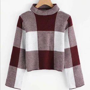 Burgundy Cropped Sweater